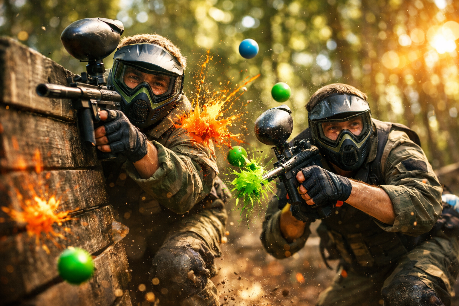 Paintball combate al aire libre